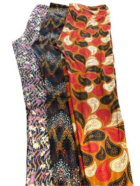 LuLaRoe Leggings Bundle Lot of 3 Tall & Curvy TC Printed Stretch